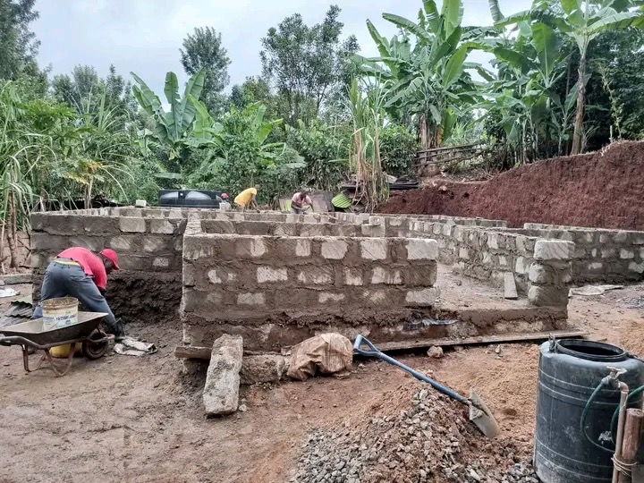 Toshe Ujenzi Works Limited workers and masonry works on an active project site